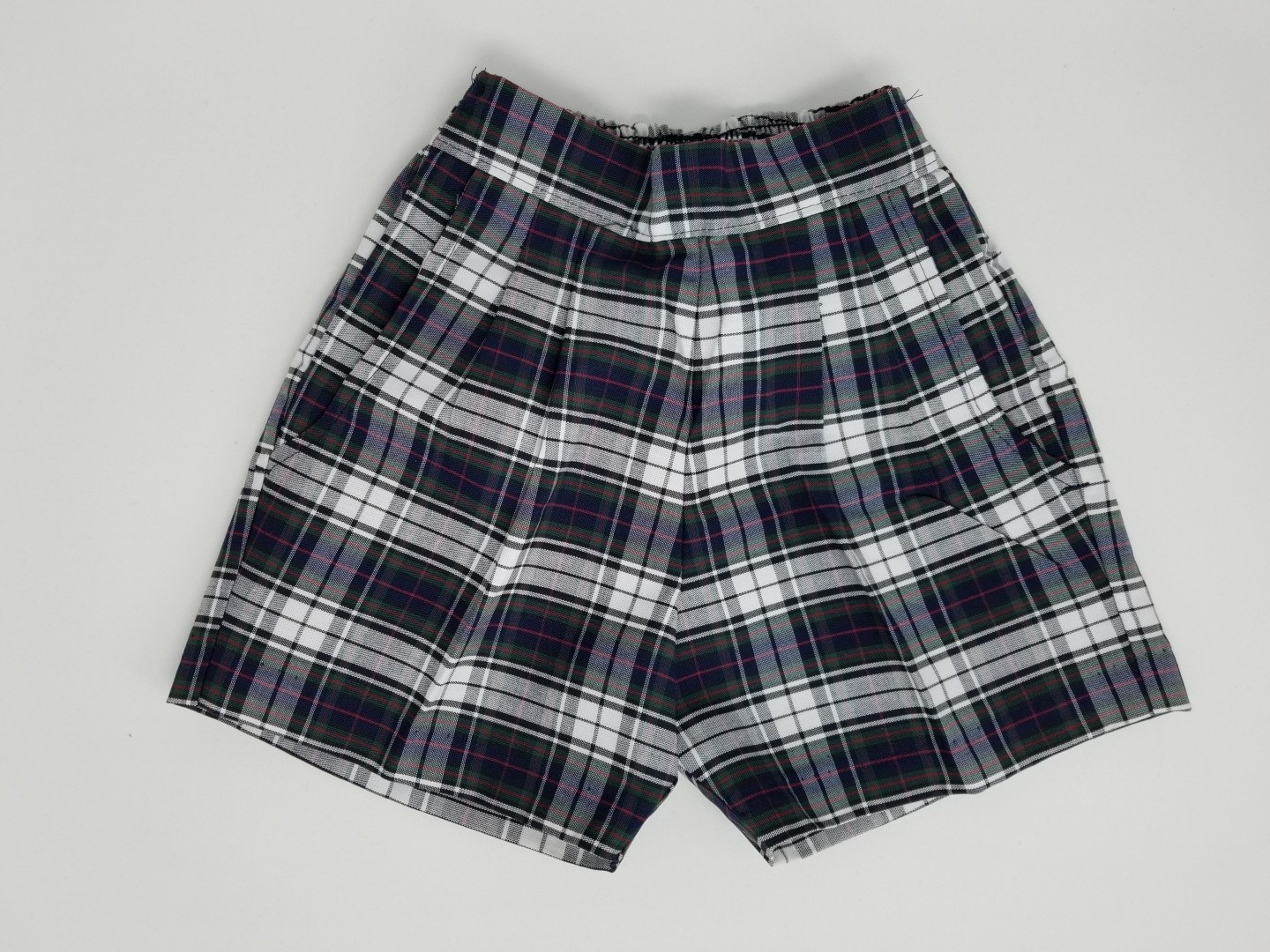 Girls Plaid Shorts- Uncuffed - Shorts - Girls